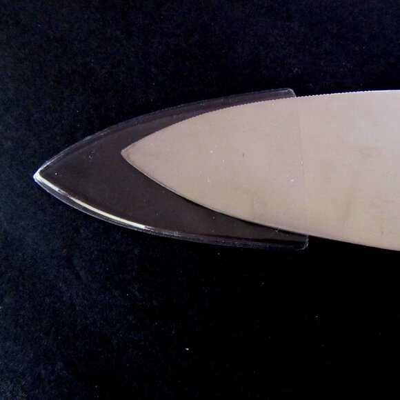 Vintage FRONTIER FORGE clear lucite handle cake knife  pie server  wedding cake - Picture 4 of 7